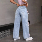 Jean vintage taille haute pour femmes