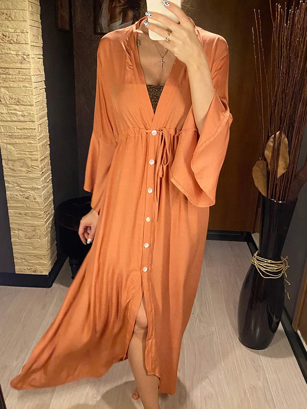Robe longue maxi de plage sexy pour femmes