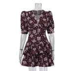 Robe courte élégante à imprimé floral pour femmes