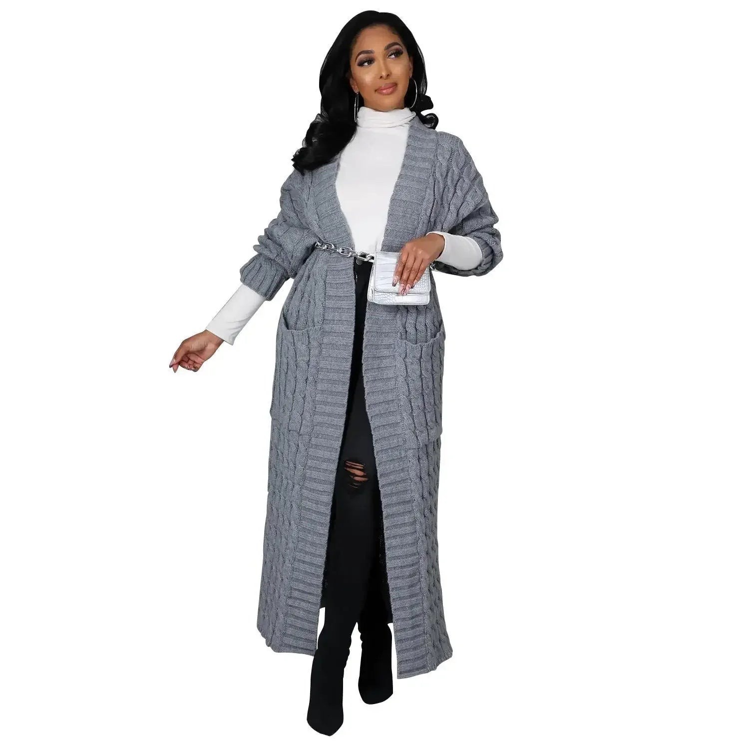 Pull-veste à manches longues sexy et décontracté pour femmes