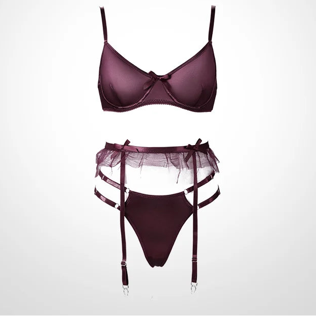 Ensemble de lingerie string et soutien-gorge confortables et amples pour femmes