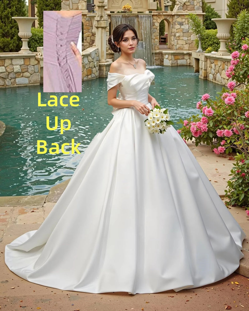 Robe de mariée en Satin pour femmes