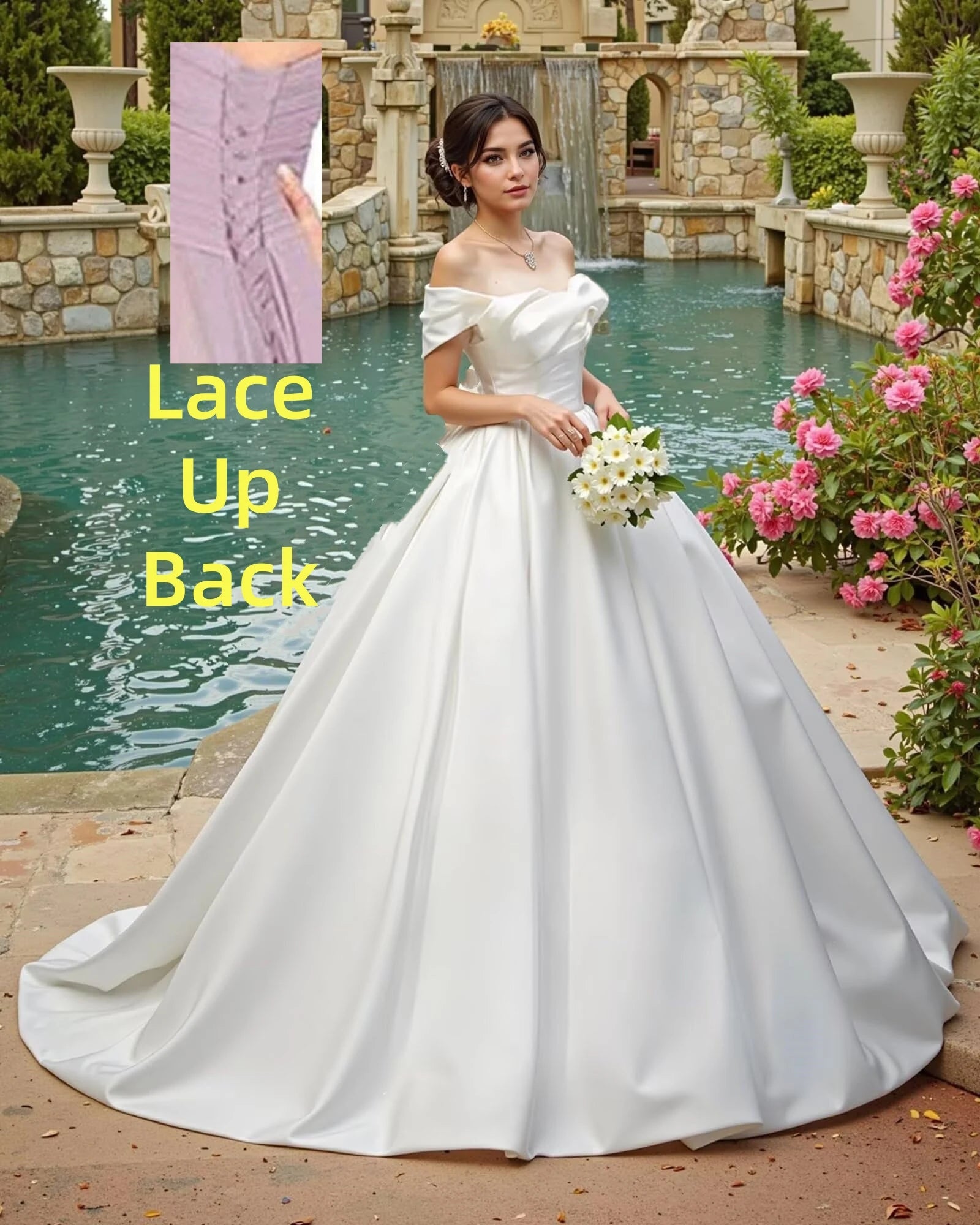 Robe de mariée en Satin pour femmes