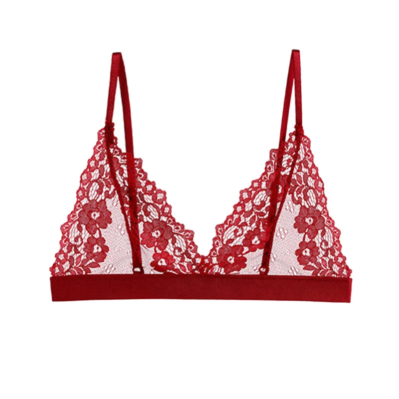 Soutien-gorge Push Up en dentelle transparente pour femmes