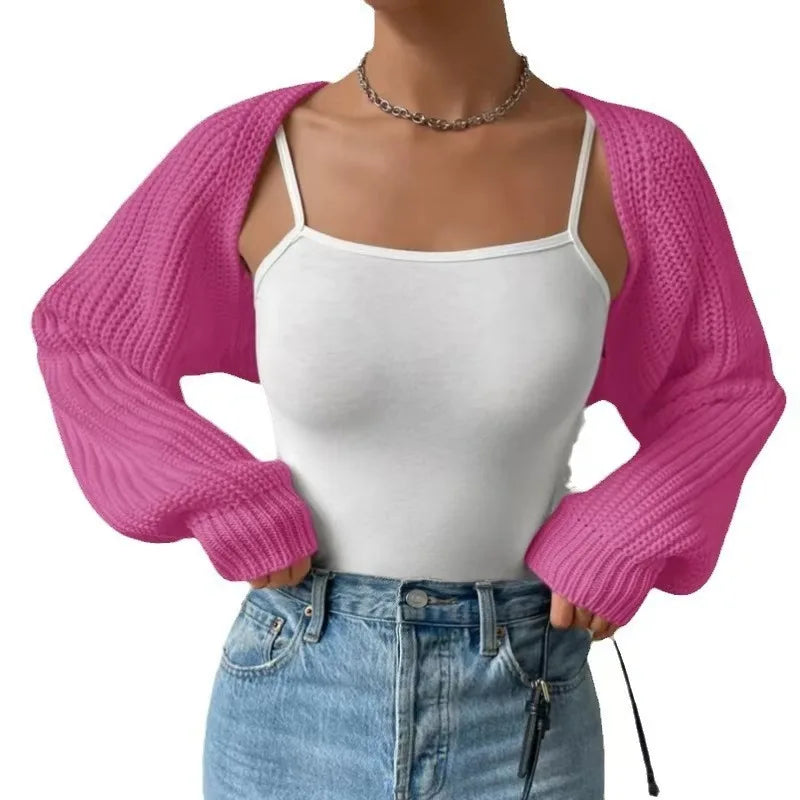 Cardigan Court Femme – Maille et Manches Longues
