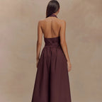 Robe longue dos nu pour femmes