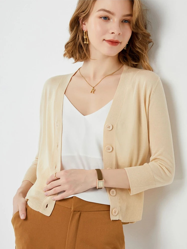 Cardigan à manches longues pour femmes