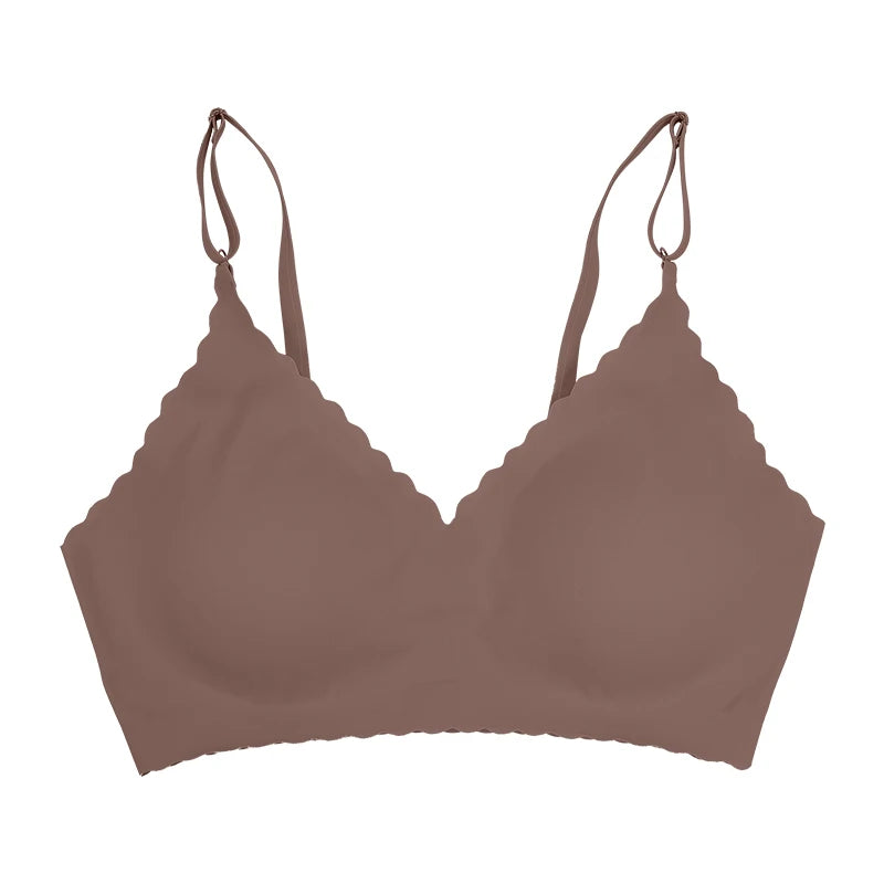 Soutien-gorge confortable sans fil, rembourré pour femmes