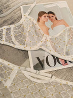 Ensemble soutien-gorge ajouré et respirant en dentelle et culotte pour femmes
