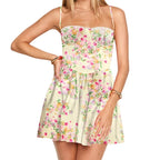 Mini robe Spaghetti sangle dos nu pour femmes