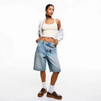 Jean ample taille moyenne pour femmes