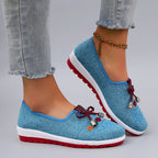 Chaussures plates d'été en maille respirante pour femmes