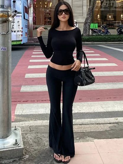 Ensemble Femme 2 Pièces Dos Nu avec Découpes