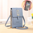 Sac à main en cuir souple téléphone portable pour femmes