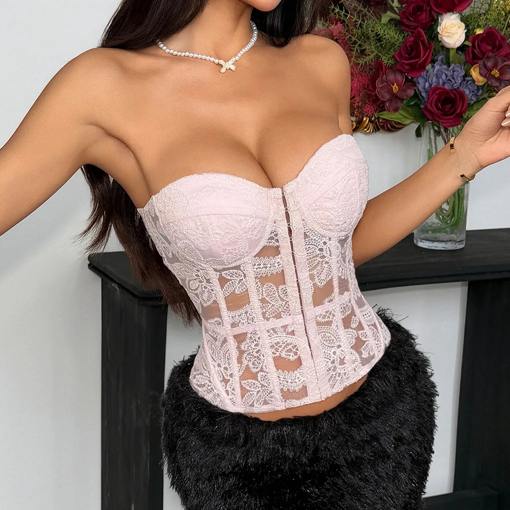 Corsets dos nu dentelle pour femmes