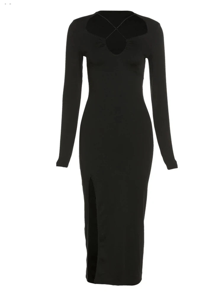 Robe maxi croisée avec jupe slim pour femmes