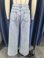 Jean vintage taille haute pour femmes