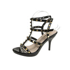 Sandales cheville boucle sangle avant bout ouvert pour femmes