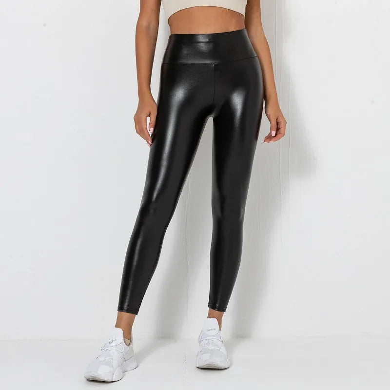 Legging Push-Up Femme – Similicuir Sculptant