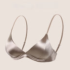 Ensemble soutien-gorge push-up sans armatures et culotte en dentelle pour femmes