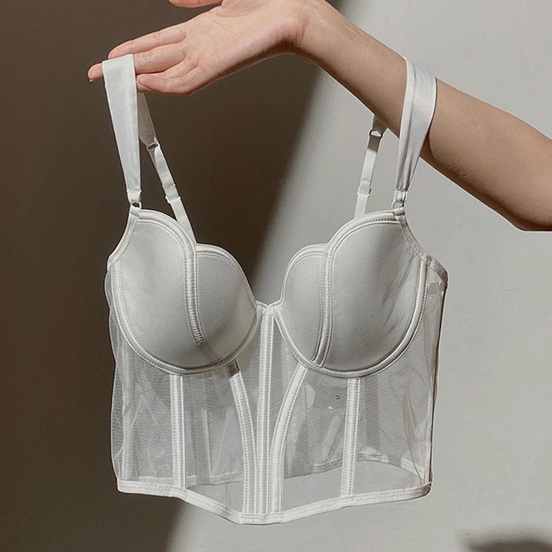 Soutien-gorge Push Up transparent pour femmes