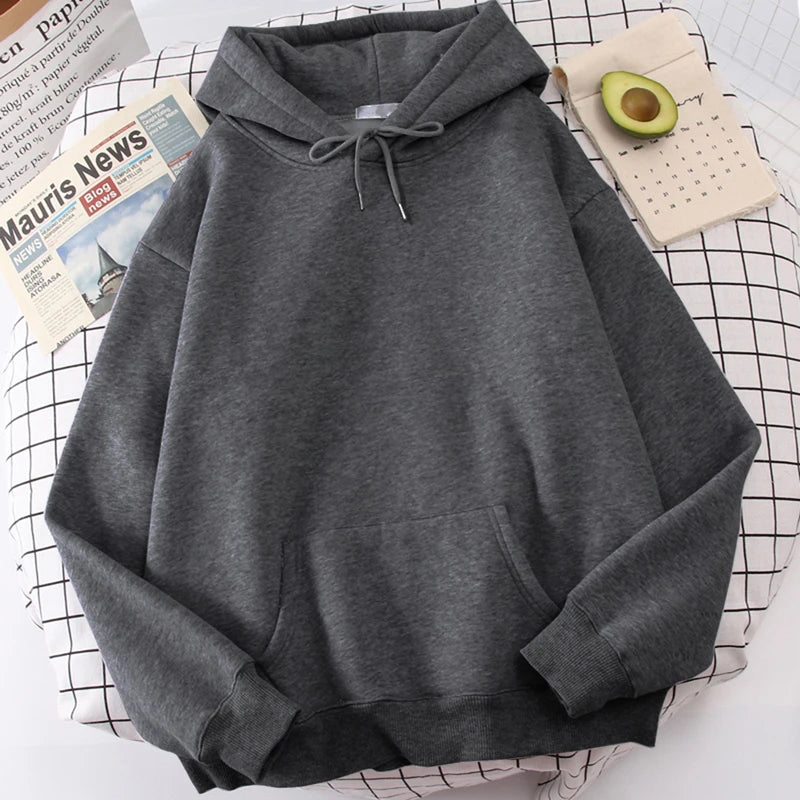Sweat à Capuche Uni Femme – Style Décontracté