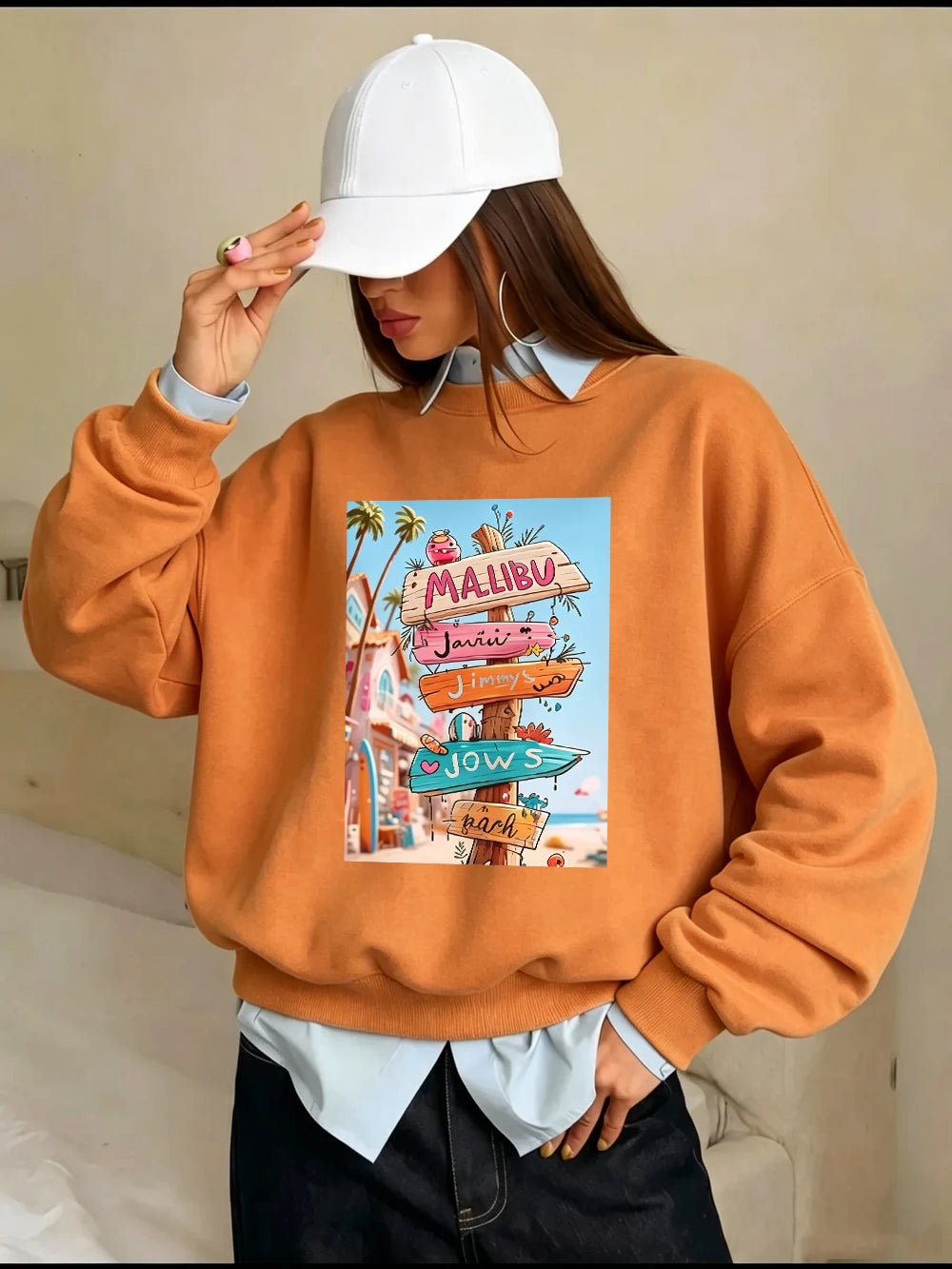 Sweat-shirts à capuche amples et sportifs pour femmes