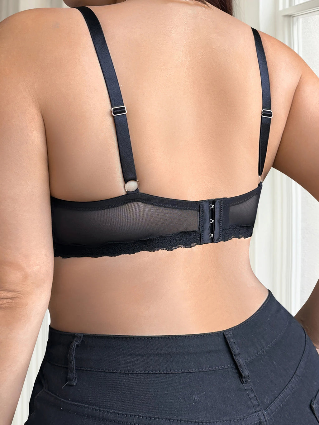 Soutien-gorge noir grande taille pour femmes