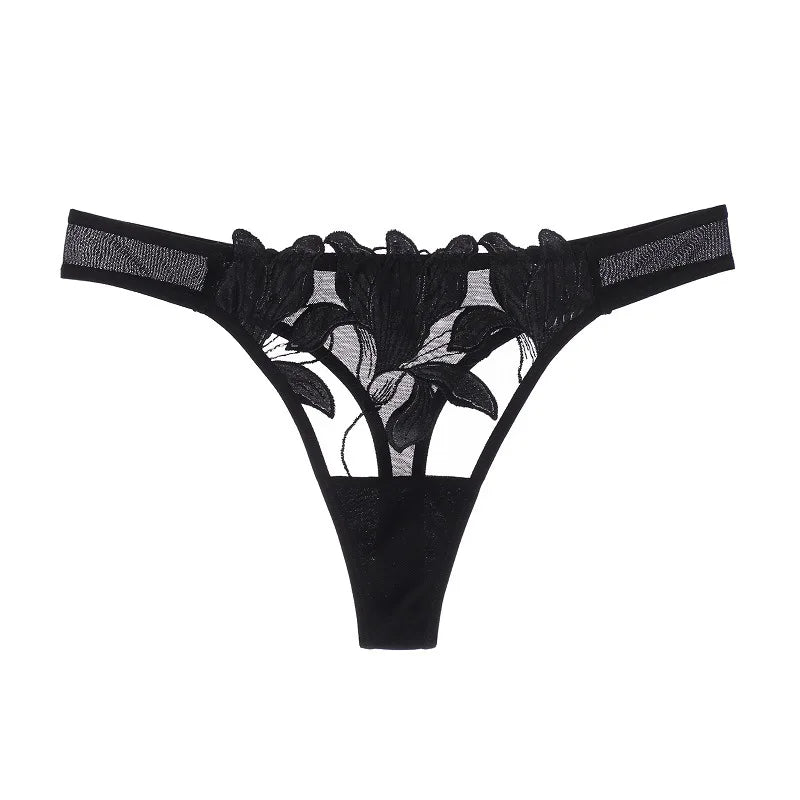 Culotte brodée en dentelle française pour femme