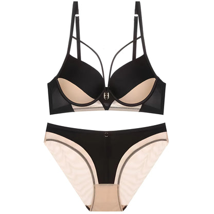 Ensemble Lingerie Femme – Soutien-Gorge Push-Up et Culotte