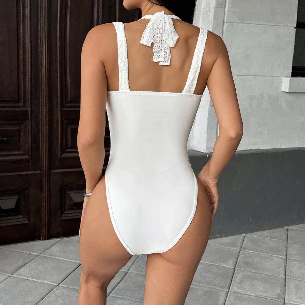 Body à col en V pour femmes