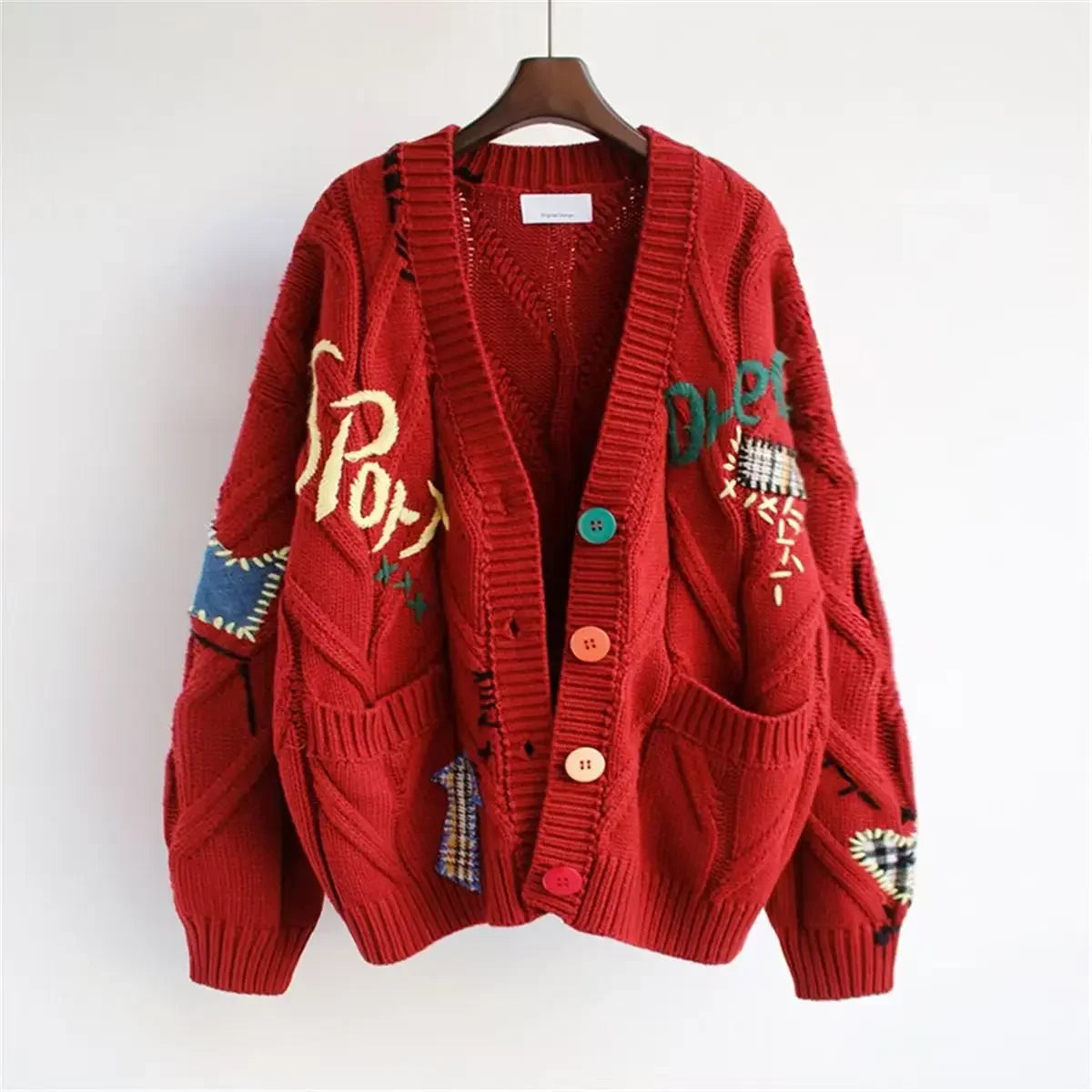 Cardigan brodé à manches pour femmes