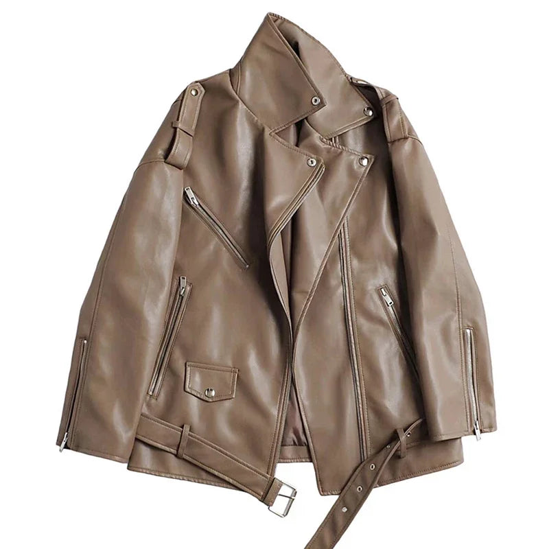Vestes en simili cuir pour femmes