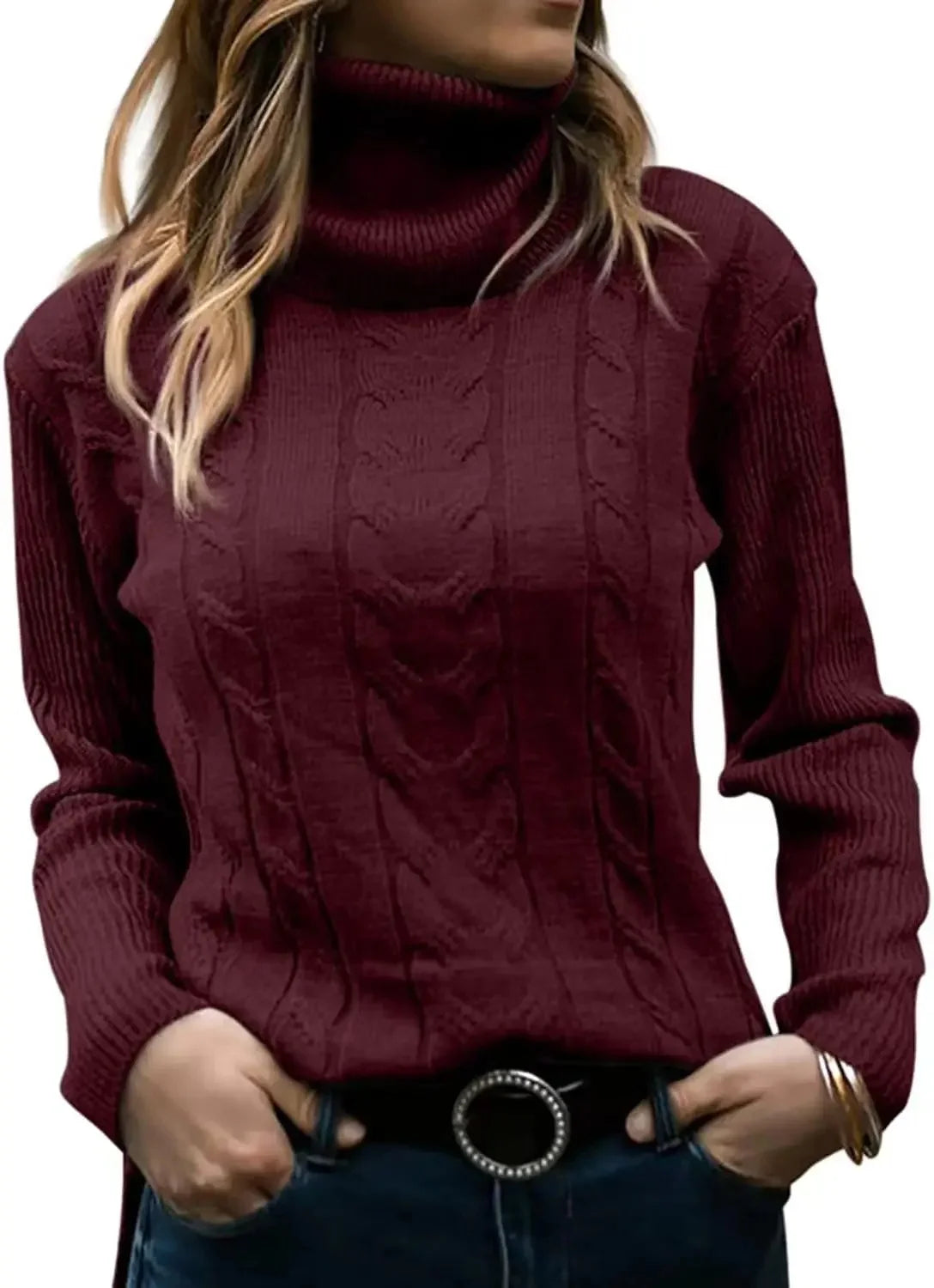 Pull tricoté vintage pour femmes