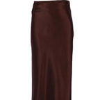 Jupe longue en Satin de soie pour femmes