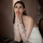 Gants sans doigts en tulle doux pour femmes