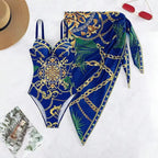 Maillot de bain deux pièces Push Up imprimé fleuri femmes