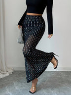 Jupe en maille double couche pour femmes