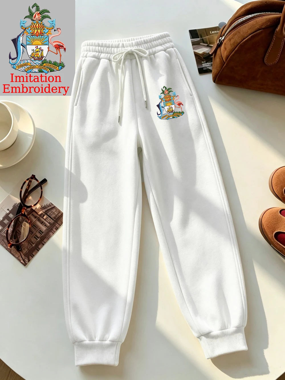 Pantalon de jogging imprimé emblème des Bahamas pour femmes