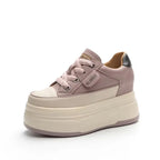 Baskets en cuir véritable pour femmes