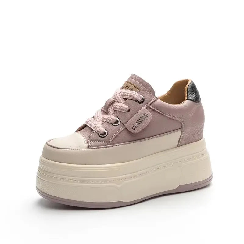 Baskets en cuir véritable pour femmes