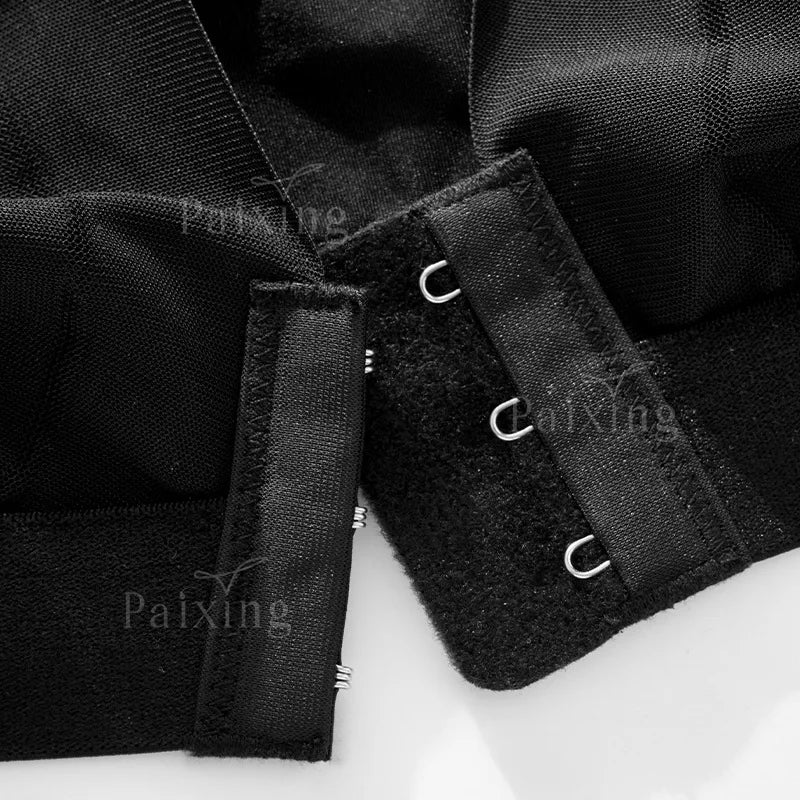 Soutien-gorge sexy sans bretelles en dentelle rayée pour femmes
