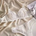 Ensemble soutien-gorge en dentelle respirante Ultra-fin à armatures pour femmes