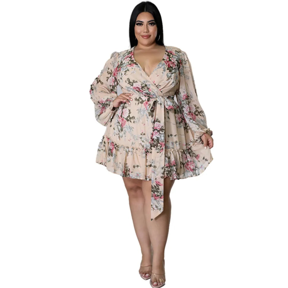 Mini robe à imprimé floral pour femmes