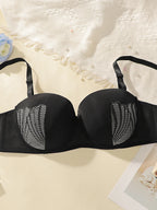 Soutien-gorge sexy en dentelle de couleur unie pour femmes