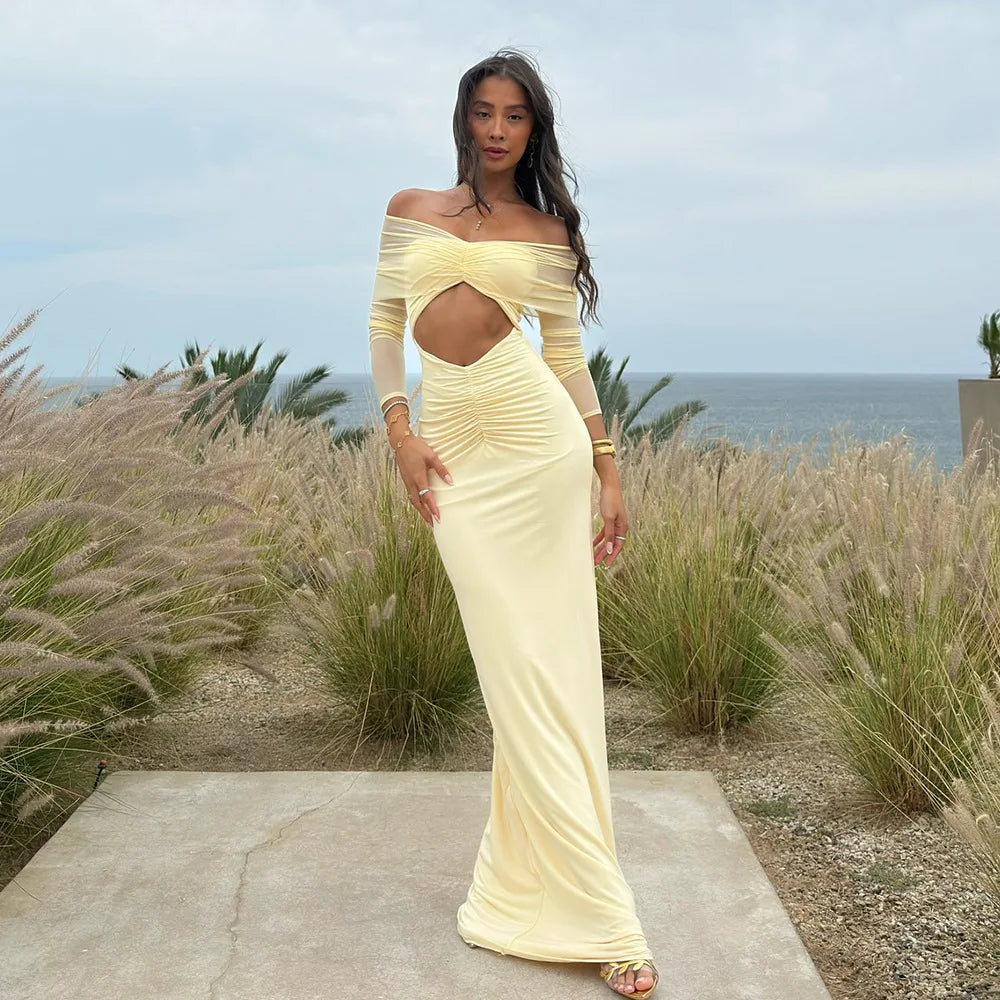Robe à épaules dénudées pour femmes
