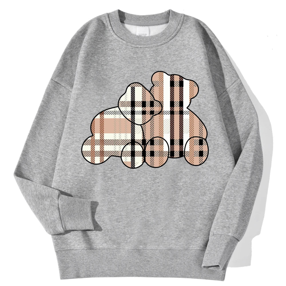 Sweat-shirt à capuche imprimé ours en peluche pour femmes