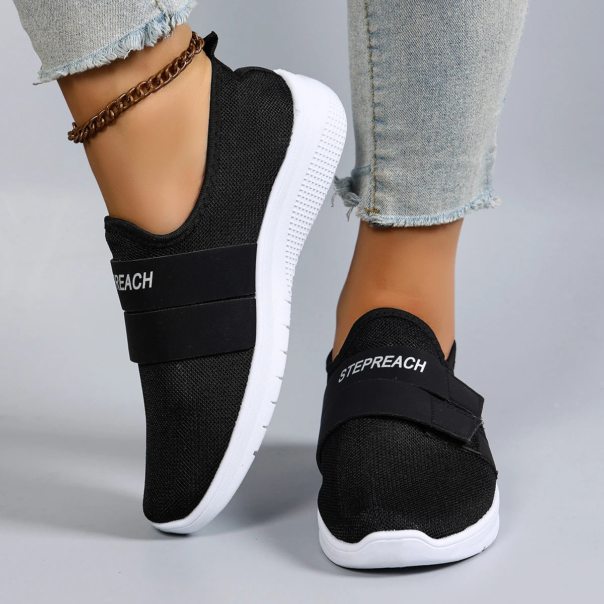 Chaussures plates d'été en maille respirante pour femmes