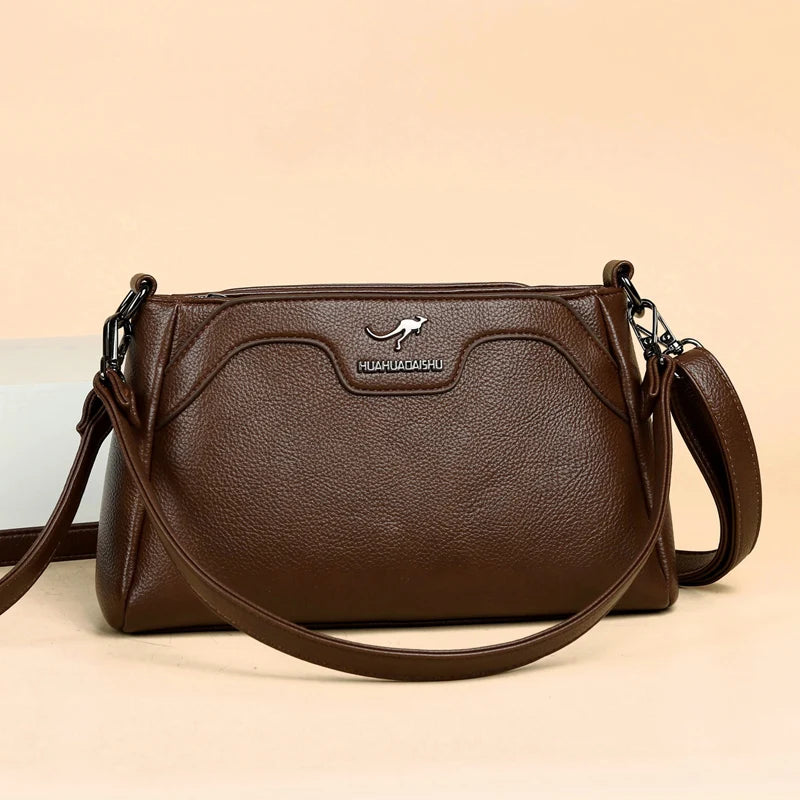 Sac à bandoulière de haute qualité en cuir souple pour femmes