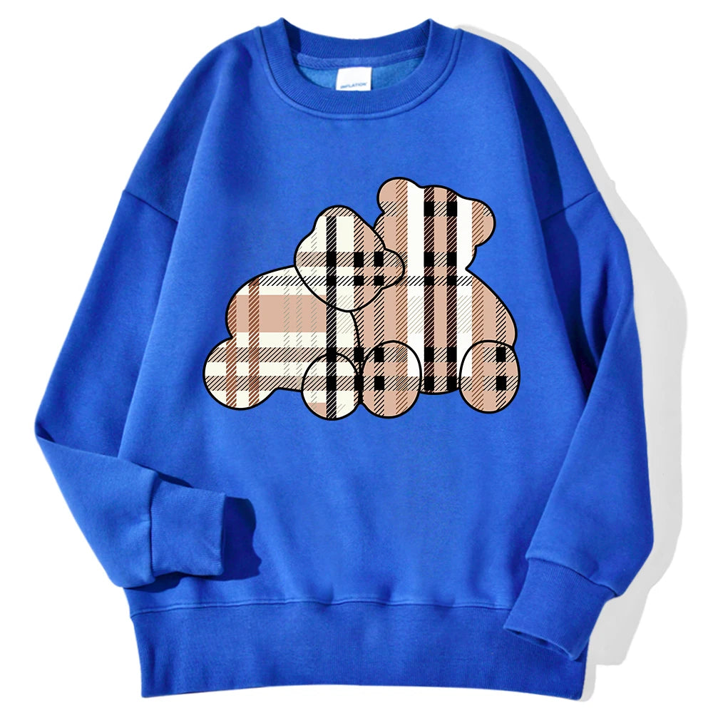 Sweat-shirt à capuche imprimé ours en peluche pour femmes